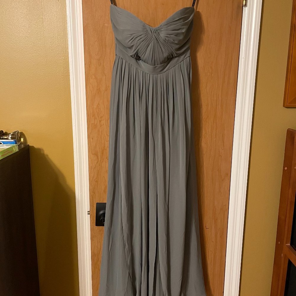 Jenny Yoo Aiden Bridesmaid Dress Size 8 Dusty Blue
